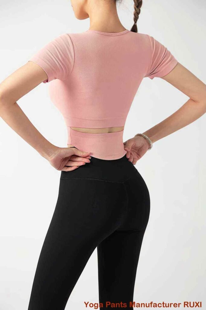 suruali ya yoga ya pink RUXI ky11